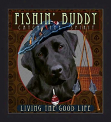 Fishin' Buddy Print By Tim Mcfadden