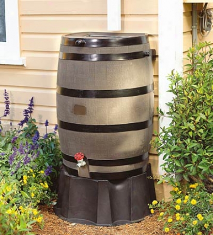 Flat-back Rain Barrel