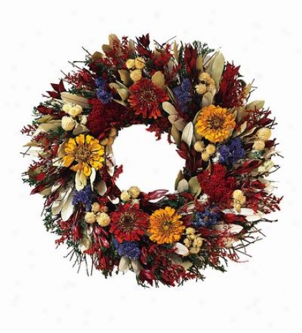 Folk Art Wreath, 22" Dia.