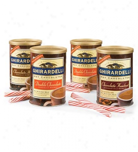 Ghirardelli∓#174; Hot Chocolate, 4 Cannister Pack