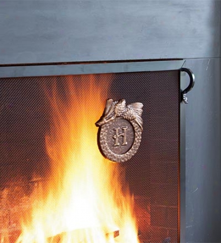 Hand-cast Aluminum Monogram Fire Screen Loadstone