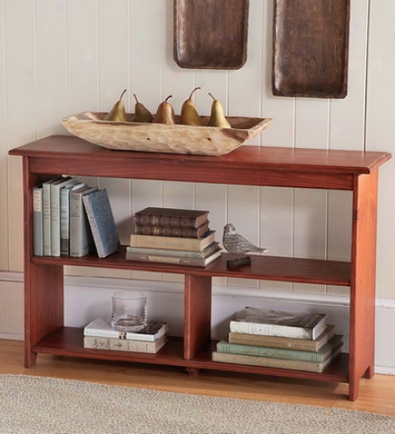 Hand-finished Tall Pine Bookcase With Three Shelves