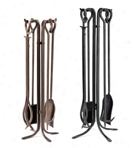 Hand-forged Fireplace Tongs