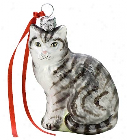 Hand-painted Assorted Glass Cat Ornaments