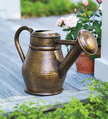 Handmade Hammered Metal Antique Style Watering Can