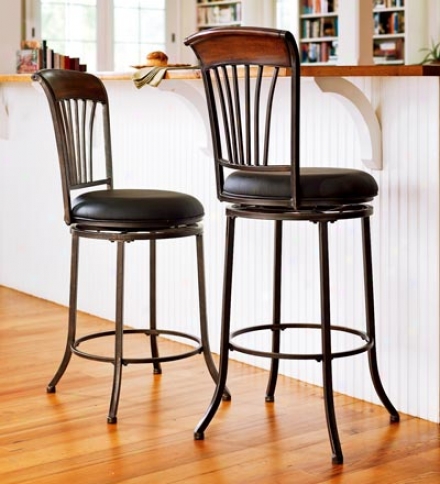 High-back Swi\/el Counter Stool