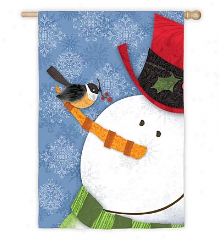 Jolly Snowman Nylon House Flag