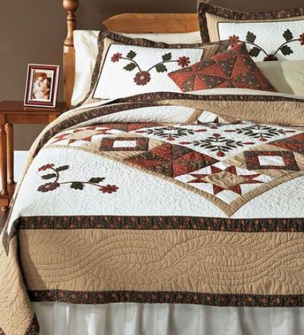 Josephjne Embroidered Sampler Quilted Pillow