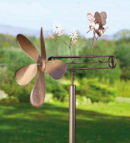 Kinetic GardenA rt Flower Fairy Whirligig