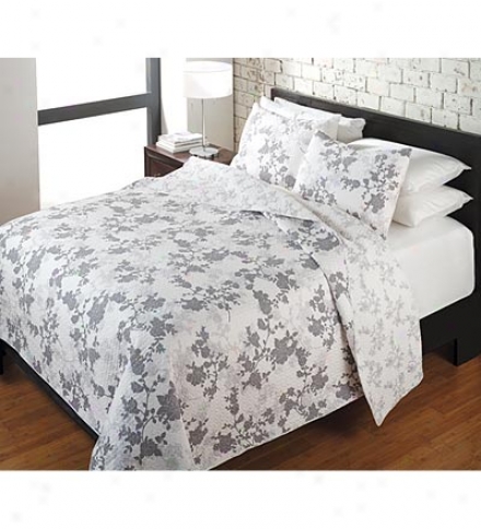 King 100%  Cotton Shadow Rose Quilt Set