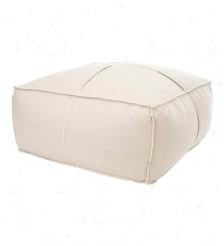 Large Bean Bag In Ecru Linen Fabric