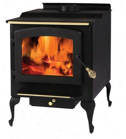 Large Woodburning Stove With Cast eLgs