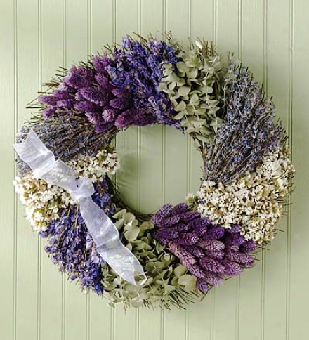 Lavender Patchwork Wreath