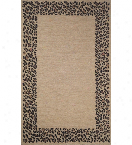 Leopard Border Rug, 7'6"w X 9'6"l