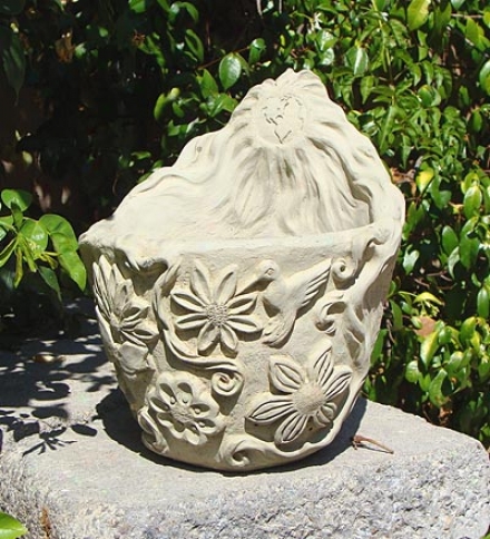 Made In Usa Cast-stone Mother Earth Vista Planter