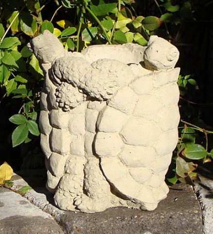 Made In Usa Cast-stone Turtle Vista Planter