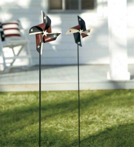 Metal Americana Pinwheels, Set Of 2buy 2 Or More At $17.95 One and the other 