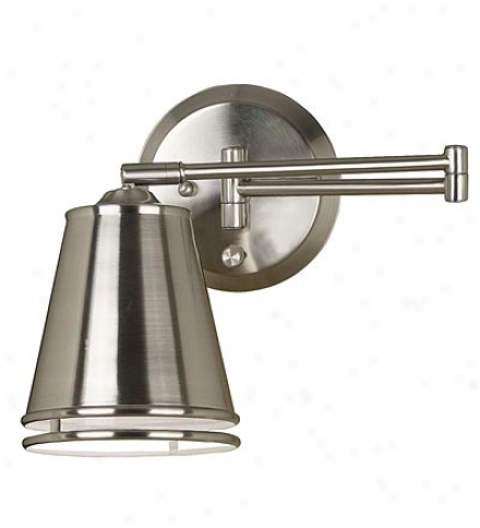 Metal Space-saving Swing-arm Wall-mounted Reading Lampbronze And Knife On Backorderr To Ship Early June 2012