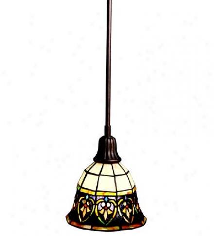 Mini Pendant Light With Stained Glass Shade