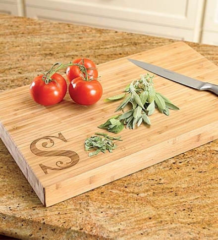 Monogram Bamboo Cutting Board