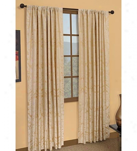 Napoli Gold Polyester Curtain Curtain Pairs
