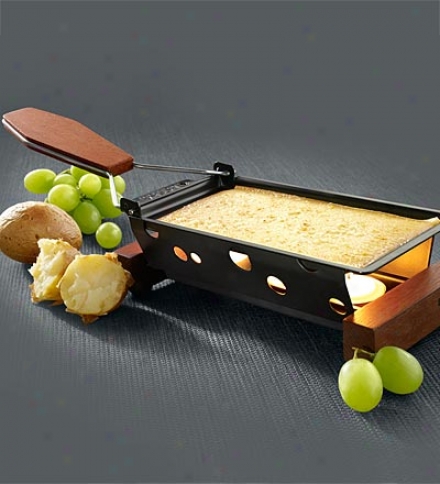 Nonstick Cheese Partyclette Portable Cheesse Melter With Tealights