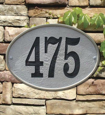 Oakffield Oval Stone Number Plaque Oval Address