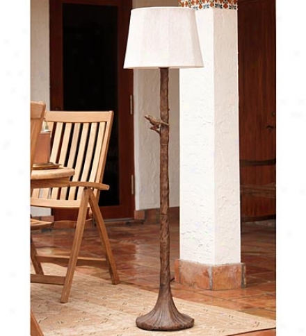 Outdoor Tree Floor Lamp With Weather-resistant Shade