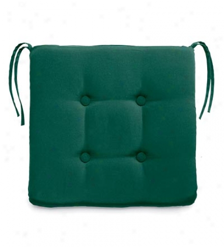 Exterior Weather Resistant Tufted Chair Cushion With Tis