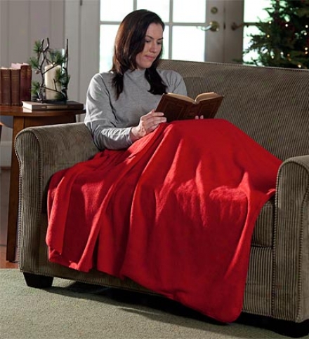 Persojalized Polyester Fleece Cuddle Blanket With Integrated Foot Pocket