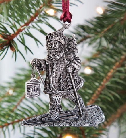 Pewter Santa 2011 Ornament