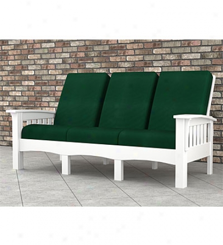 Poly-wood??? Mission-style Sofa43" X 82"l X 40"