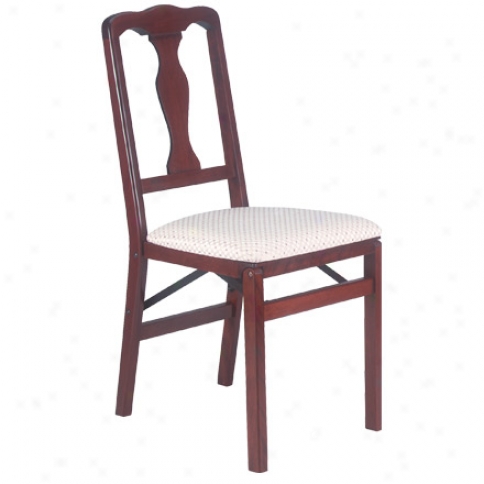 Queen Anne Folding Chair, Set Of 2