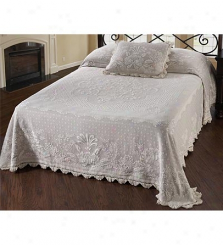 Queen Usa-made Abigail Adams 100% Cotton Matelasse Textured Bedspread