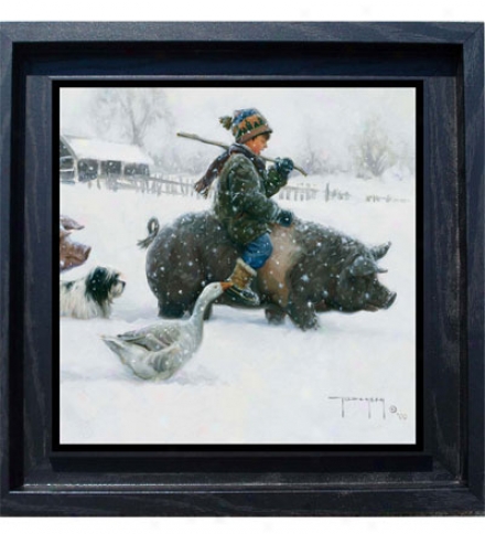 "piggyback" Framed Giclee Print By Robert Duncan