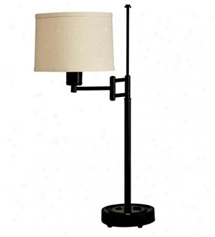 Reid Adjustable Swing-arm Desk Lamp With Linen Shade