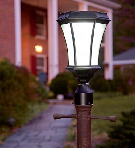 Replacement Solar Post Lamp Heda With Eight Leds And Dusk-dawn Sensor