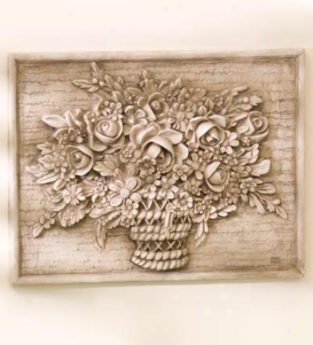 Resin Sculptured Rose Wall Plaque