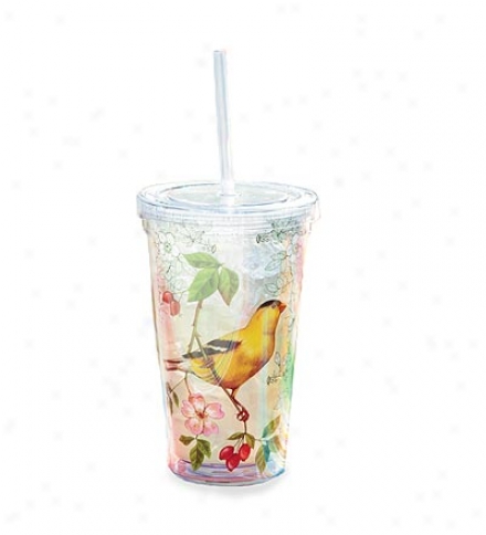 Reusable Acrylic Insulated Tumbler Wigh Lid And Straw