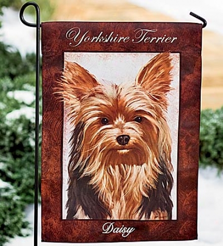 Richly Colored Fase- And Tear-resistant Dog Breed Garden Flag