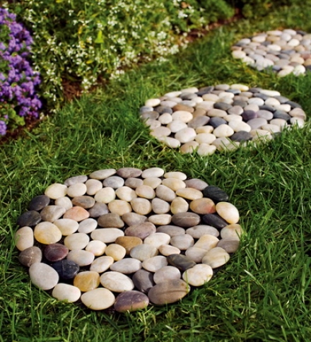 River Rock Stepping Stones, Set Of 3buy 2 Or More At $24.95 Each