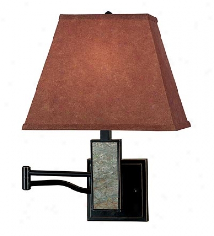 Rustic Space-saving Swing-arm Wall-mounted Reading Lamp