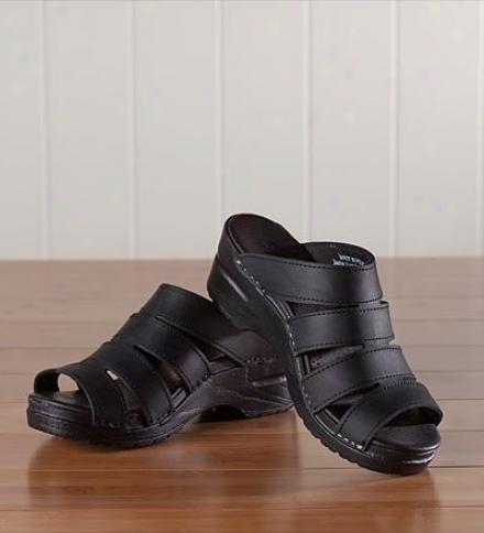 Sanita Monika Shock-absorbing Sandal Clogs With Leather Uppers