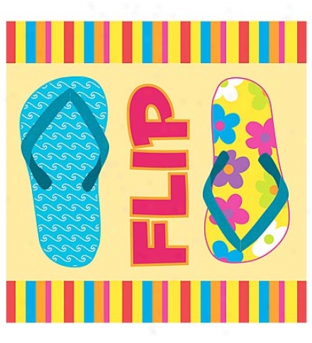 Set Of 20 Flip Flop Cocktail Napkins