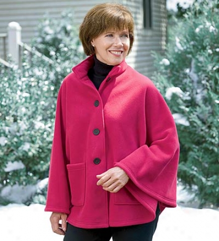 Short Velour Polartec&#174; Fleece Cape