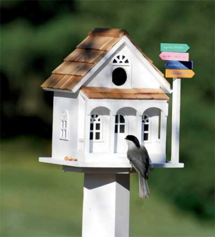 Sign Plst Birdhouse5-1/2"d X 9"w X 7-1/2"h