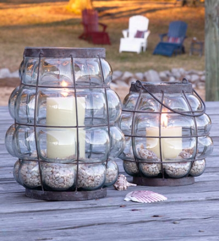 Small Bubble Glass Lantern