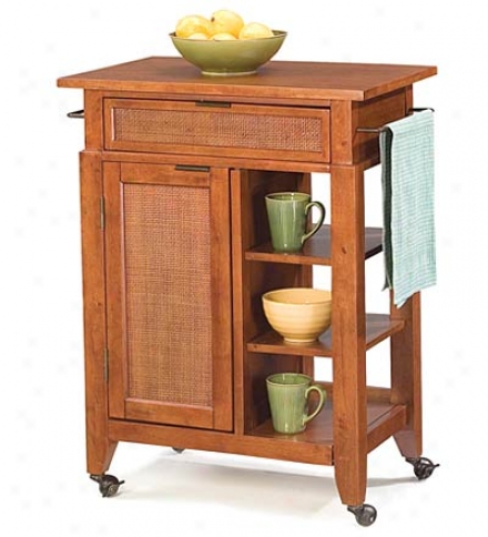 Small Jamaican Bay Kitchen Cart