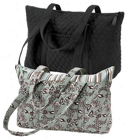 Small Mcahine-washable Quilted Tote