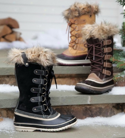 Sorel Joan Of Artic Boots With Faux Fur Snow Cuff Tops